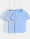 3pk Slim Fit Easy Iron Short Sleeve Shirts